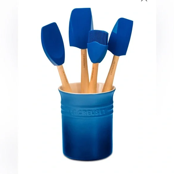 NWT Le Creuset Azure 5 Piece Utensil Set - Picture 1 of 5